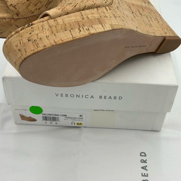 Women’s Veronica Beard, cork wedge sandals, size 11 - Picture 6 of 10